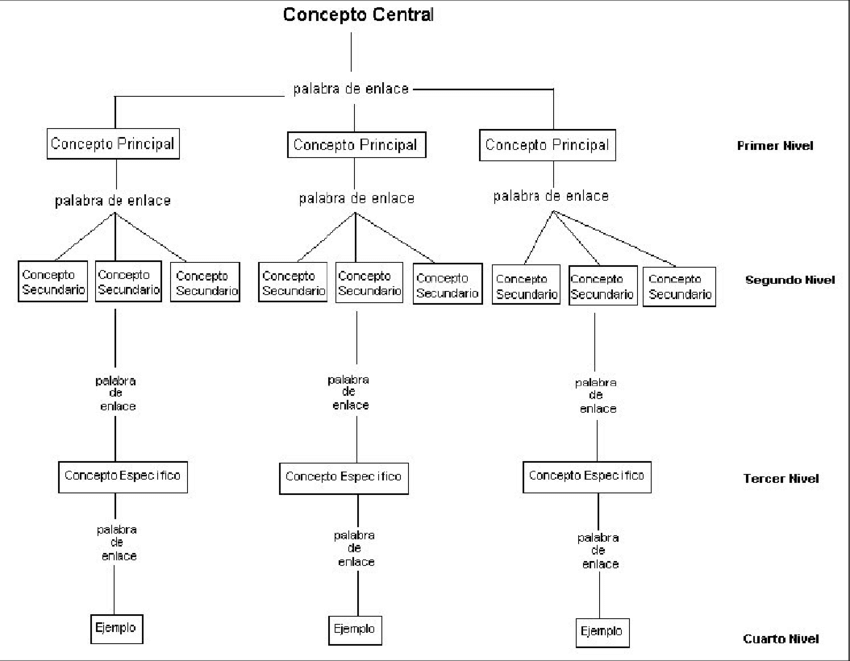 estructura de un mapa conceptual concepto central