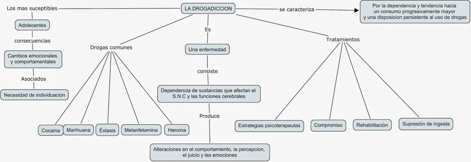 Mapa Conceptual De La Drogadicci N Gu A Paso A Paso