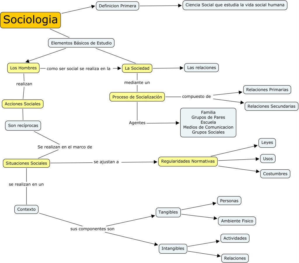 mapa conceptual de sociología extenso