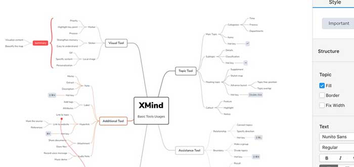mapa conceptual programa xmind